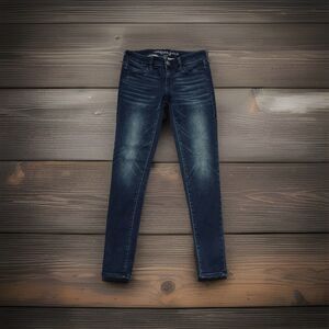 American Eagle Super Low Jegging Jeans 4 (27x28) Blue Super Stretch X Womens